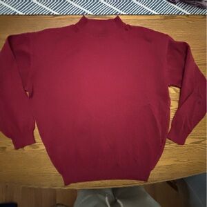 Classic Red Turtleneck Sweater